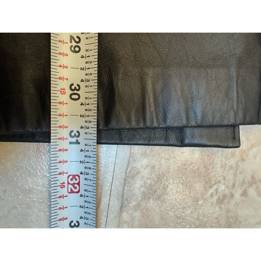 G-III Leather Fashions Women’s 12 Black Genuine Leather Maxi Skirt Y2K Vintage - Picture 7 of 8